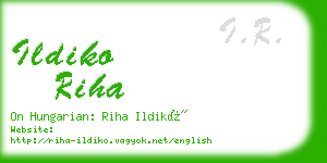 ildiko riha business card